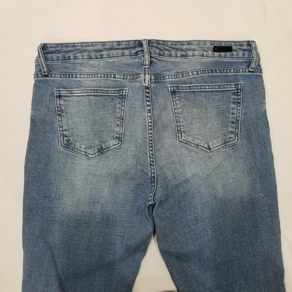 Kut from the Kloth Women's Light Blue Wash Distressed Boyfriend Jeans Size 14 - Picture 5 of 9